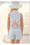Girl's Shirt Collar Blouse and Shorts Set 67200- - 4