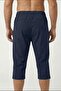 Navy Blue Below the Knee Long Model Water-Repellent Lycra Flexible Fabric Men's Beach Sea Capri Shorts /940 - 4