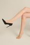 Women's 20 Denier Knee-High Socks Thin Transparent Tulle Socks for Daily Use /Pack of 6/ 51 Sahara Color/Özge Knee-High Socks
