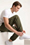 Men's Khaki Cargo Pocket Parachute Fabric Elastic Waist Loose Fit Jogger Pants - 4