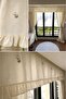 Natural Buldan Linen Daisy Embroidered Farbela Curtain