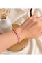 Pink Red Multi-Strand Beaded Women's Bracelet with Bead Detail - 2