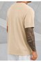 Men's Oversize Printed T-Shirt – Motivational Text Detail, 100% Cotton, Crew Neck - 3