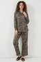Women's Leopard Patterned Viscose Brown Set - 5
