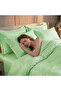 6 Piece Double Duvet Cover Set with Elastic Fitted Sheet - Microfiber Satin Stripe 200x200+30cm Deep Pocket Hotel Quality Luxury