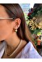 Top Detailed Gold Steel Elva Earrings - 2