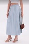 Pleated Midi Skirt High Waist Elastic Casual & Stylish Women's Skirt