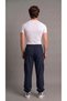 Men's Lycra Comfortable Fit Parachute Navy Blue Trousers with Commando Pockets and Adjustable Cuffs - 5