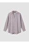Nevavm Striped Modal Blended Women's Shirt with a Difference - 5