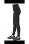 Women's Black Wide Belt Detail Steel Leggings - 2