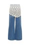 Women's Denim Trousers with Belt Detail 15382063 Onlcarrie Reg Crochet Des Wide Dnm Dot - 7