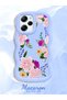 Poco X5 Pro 5g Compatible Case Camera Protector Blue Silicone Couple Phone Case Floral Pattern - 2