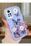 Redmi Note 12 Pro 4g Compatible Case Camera Protector Blue Silicone Couple Phone Case Butterfly Pattern