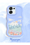 Oppo A6 Pro Compatible Case Camera Protector Blue Silicone Couple Phone Case Landscape Pattern - 2