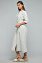Striped Shirt Dress with Long Sleeves - 2