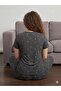 Summer Women's Patterned Combed Cotton Pajama Set - 4