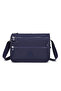 Multi-Pocket Daily Medium Size Waterproof Crinkle Fabric Women's Shoulder Bag Navy Blue