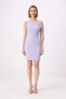 Women Asymmetrical Collar Sleeveless Mini Bodycon Stretchy Woven Dress Lined Daily Casual Modern Stylish Elegant - 4
