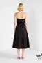 Women's V-Neck Sleeveless Midi Dress Gathered Waist Detail Terrycotton Woven Relaxed Fit Casual Modern - 5