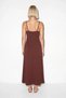 Women's Maxi Strappy V-Neck Unlined Aerobin Knitted Side Zipper Long Dress L Size Daily Casual - 4