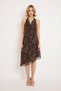 Women's Asymmetrical Cut Degaje Collar Sleeveless Midi Chiffon Dress Shawl Pattern Lined Daily Casual Modern - 4