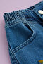 Girls' Pants with Elastic Waistband and Sequin Cherry Embroidery - 4
