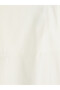 White Flared Skirt with Tie Detail - 4