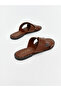 Brown Cross-Strapped Women's Slippers - 5