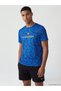 Blue Fc Barcelona Printed Men's Sports T-Shirt