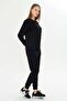 Women's Cotton Crew Neck Sweatshirt Set Black 8512-S - 6