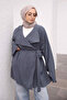 Anthracite Casual Jacket with Waist Belt - 4