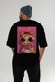 For the Love of Cats 3 Cats Printed Black Oversize T-Shirt 100% Cotton Unisex Cat Lover Premium Design - 5