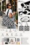 Black and White Cow Pattern Beach Bag Large Size Zippered Tote Bag - 3