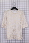 Women's Plus Size Lycra Crew Neck Foil Printed Short Sleeve Mom T-Shirt Combed Cotton Blouse - 2