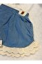 Girl's 2-Piece Set - Shorts & Blouse - 100% Natural Cotton - Blue & Cream - 6