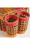 Tam Dao Pink Rattan Basket 30X30X44 cm - 6