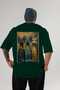 46 Cats for the Sake of Cats Printed Green Oversize T-Shirt 100% Cotton Unisex Cat Lover Premium Design - 2