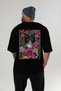 For the Love of Cats 16 Cats Printed Black Oversize T-Shirt 100% Cotton Unisex Cat Lover Premium Design - 5