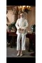 Belted Gold Detailed Jacket Suit