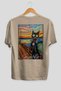 For the Love of Cats 23 Cats Printed Beige Oversize T-Shirt 100% Cotton Unisex Cat Lover Premium Design