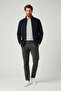 Cotton Blend Regular Fit Mock Neck Cardigan Men's Cardigan 5901223 - 5