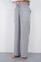 Muslin Palazzo Trousers Women's Summer Loose Wide Leg Casual Comfortable Elastic Waist Pocketed Daily Stylish Trousers - 6