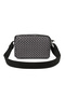 Daily Small Size Waterproof Lightweight Crinkle Fabric Women's Shoulder Bag Black/White - 3