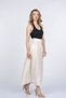 Women's Summer Ecru Valerie Elegant and Sporty Linen Skirt Stylish Daily Comfortable 6899 - 6