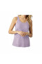 Women's Purple Cotton Tank Top with Cross Back