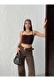 Women's Bitter Brown Strappy Sandy Crop Blouse - 7
