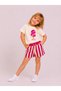 Girl's Ice Cream Printed T-Shirt Shorts Set Summer 2-Piece Set - 3