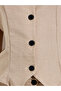 Beige Buttoned Waistcoat and Wide Leg Pants Co-ord Set - 5