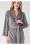 Short Shalyaka Bamboo Cotton Women's Niki Velvet Dressing Gown – Premium Soft Luxury - 2