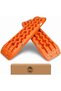 Car Traction Boards Sand & Snow Recovery Tracks, Heavy Duty Tire Grip Mats for Off-Road, Anti-Slip Recovery Pads for Mud, Sand, Snow & Ice (Large - Orange)